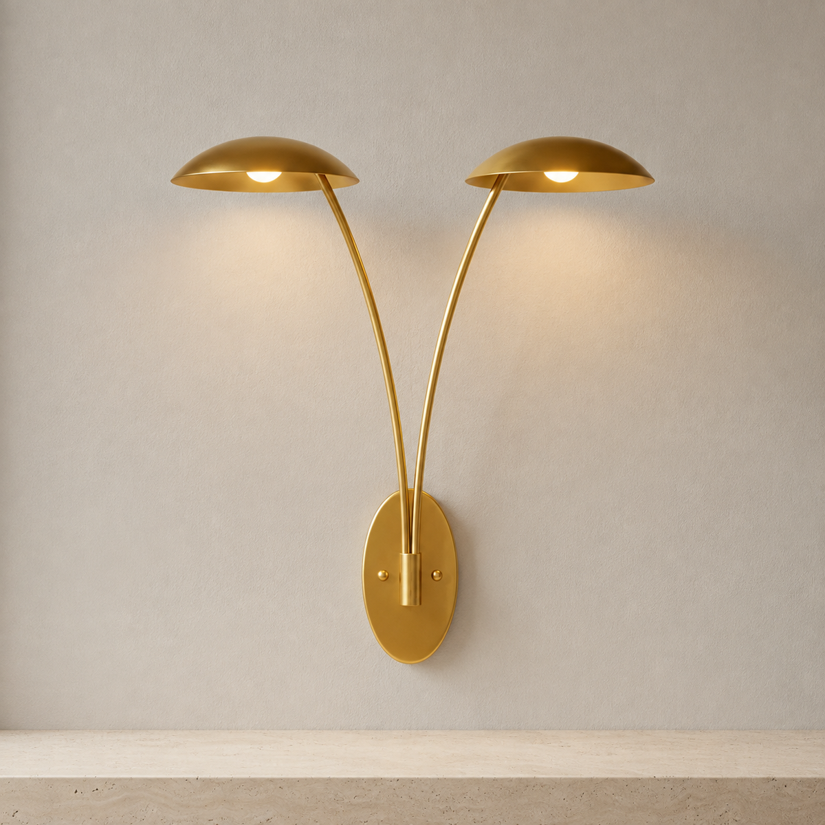 Gold 40.25-inch LED wall sconce